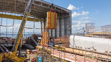 The use of the 3D formwork elements on the jobsite was similar to that of system formwork – supported by easily implementable utilization plans.