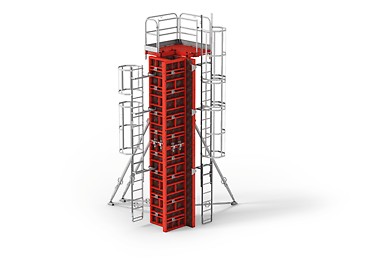 TRIO Säulenschalung zur Umsetzung von rechteckigen Säulenformate
