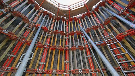 Innenansicht der RUNDFLEX Rundschalung