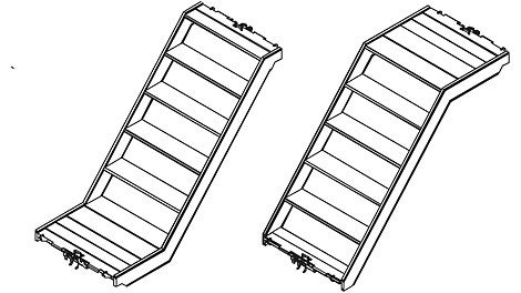 Gerüsttreppe UAS 75 x 150/100 S<br/>Gerüsttreppe UAS 75 x 150/100