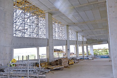 PERI UP Flex Shoring was utilized as shoring for ramp and beam slab