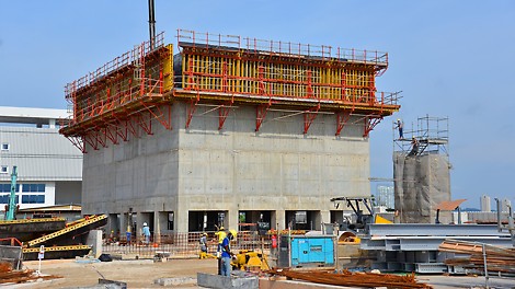 Site progression in December 2020 - 3rd lift of CB Climbing Platform