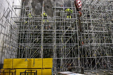 Bekkelaget renseanlegg reis PERI UP Trio systemforskaling PERI UP flex reis Multiflex dekke forskalingsdrager CB klatreforskaling RS strekk-trykk støtter Multiprop aluminium dekkestøtte stillas