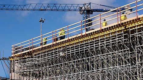 PERI UP Flex används här som understödning i projektet