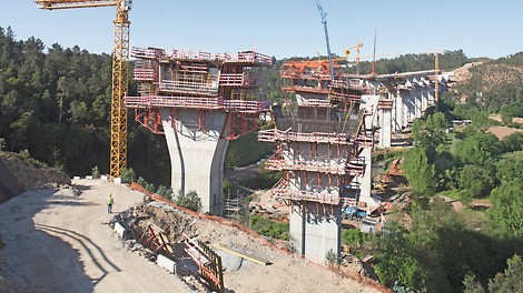 Ponte sobre o Rio Uima - Vista geral da obra