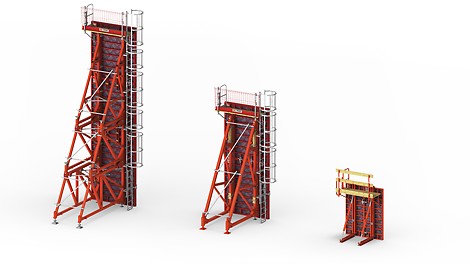 SB Stützbock: Zuverlässiges Betonieren von einhäuptigen Wänden bis 8,75 m Höhe.
