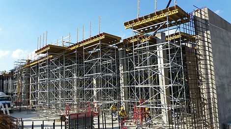 PERI UP Shoring Towers make quick work of the concrete slab at Walcrest Water Reclamation Facility, Dallas, TX