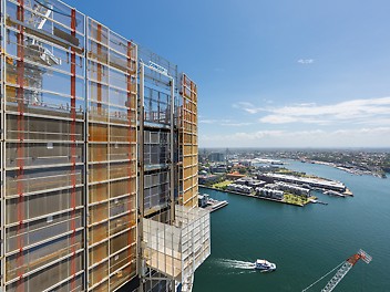Two loading platforms supplied per tower using RCS with screens above and below the platform for added safety.