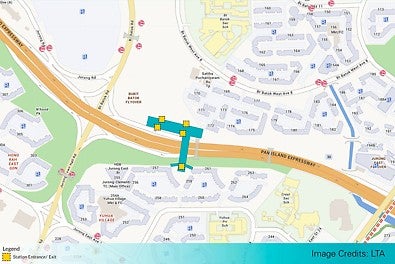 Location of JE03 Bukit Batok West. Image credits: LTA Singapore