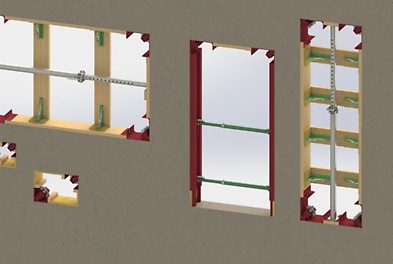 Mannequins de coffrage PERI : légers et indéformables pour les portes et fenêtres