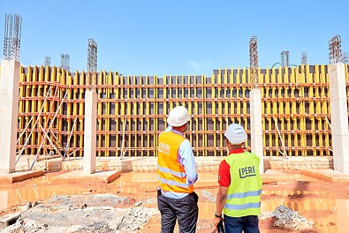 Basement wall construction using VARIO