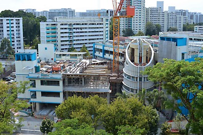 The Bukit Batok East Community Club building had an odd-shape structural layout