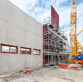 PERI UP Flex Reinforcement Scaffold Used without anchors and ballast in front of formwork and walls