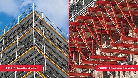 Die beiden Systeme PERI UP & VARIOKIT Im Superbaukasten kombiniert für doppelte Power.