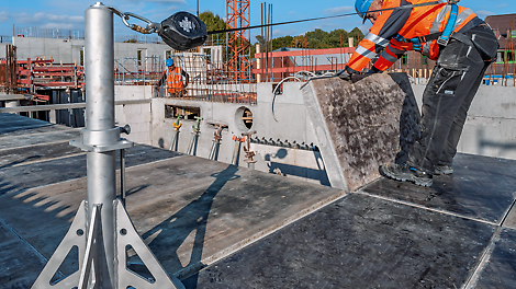 SKYANKER Universal can be positioned on virtually any part of the slab.
