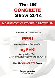 Certificate for the award as most innovative product in show