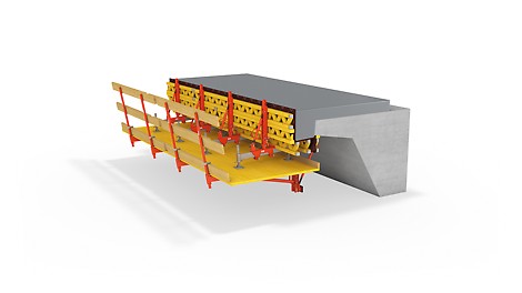 Lightweight bracket for refurbishment work as well as new construction for shorter bridges