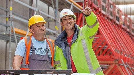 A PERI supervisor supported the construction team on site to ensure efficient use of the formwork and scaffolding systems from the very start.