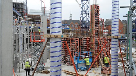TRIO panels in use to construct the cores