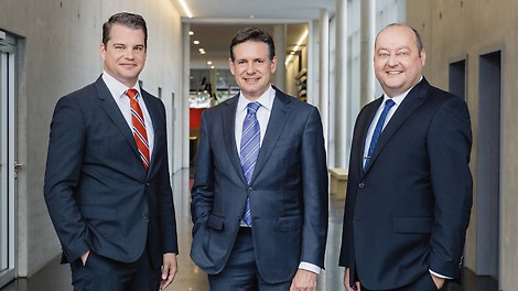 PERI Management PERI Management: Dr. Fabian Kracht, Alexander Schwörer, Leonhard Braig - production capacity for scaffolding systems
