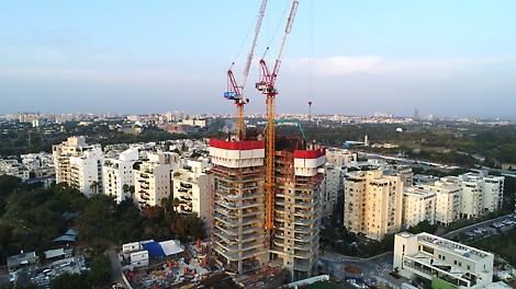 מערכת הגנה היקפית RCS-P לחזיתות הפתוחות ופלטפורמות מטפסות חיצוניות מסוג RCS-C.