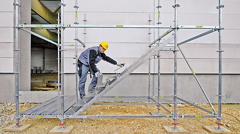 The lightweight individual steps are quickly installed: they interlock during assembly and secure automatically.