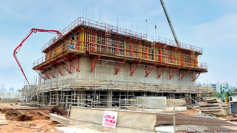Site progression in November 2020 - 2nd lift of CB Climbing Platform