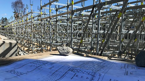 Ritningarna på plats vid Rotebro