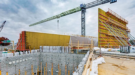 În plus față de numeroase soluții speciale PERI, pe șantier au fost utilizate și sisteme încercate și testate.