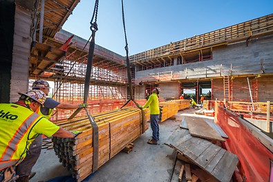 PD5 Shoring system and VT Girders were used in the construction of Phase 1 which included the East tower and parking garage. 