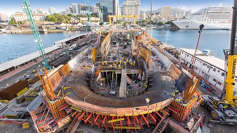 Museum of Tomorrow, Rio de Janeiro - An important part of the PERI overall concept was also providing perfectly matched formwork and scaffolding systems.