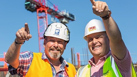 Keine Schnittstellenprobleme zwischen Herstellern, sondern PERI als Anbieter für Schalung und Gerüst