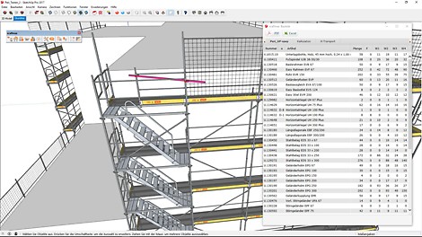 Materialliste wird miterstellt Auf Knopfdruck erhalten Sie eine komplette Materialliste, die Sie als PDF drucken oder in Excel bearbeiten können.