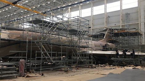 Леса для ведения ремонтных работ воздушных судов