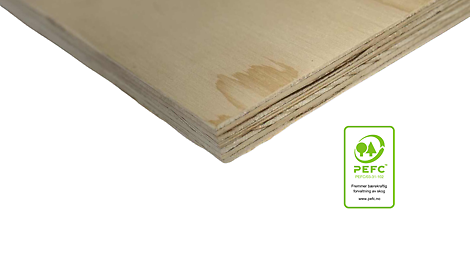 Kryssfiner - Ubehandlet gran