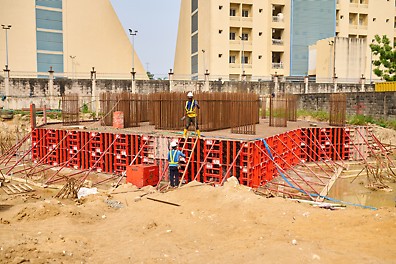 Construction of the foundation of an over 15 storey building in the heart of the Metropolitan city of Lagos.