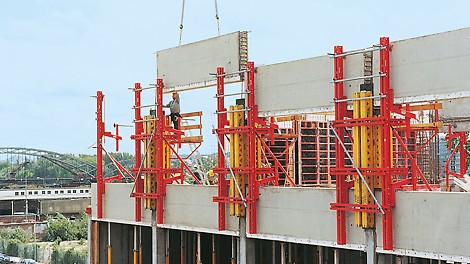 FTF立面模板系统适用于所有常规的预制件，不需要额外的临时支撑。