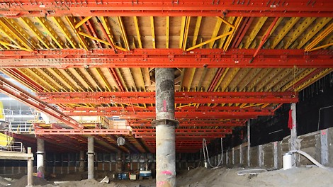 PERI’s VARIOKIT system enabled designing around existing support columns