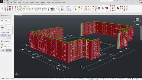 Soluzioni automatiche in PERI CAD Sono disponibili soluzioni automatiche per eseguire la progettazione con un'ampia gamma di sistemi di casseforme per pareti.