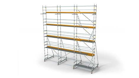 Verimli bir çalışma için modüler demirci iskelesi. 