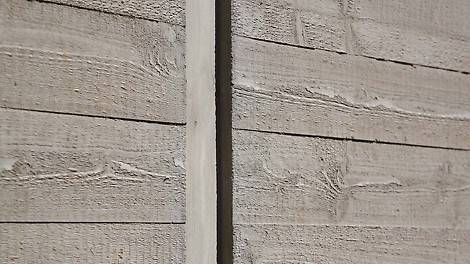 Holzoptik der Betonwand Holzoptik der Betonwand