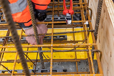 Les capteurs de température InSite mesurent continuellement la température du béton. <br/>Ils sont installés sur le chantier avant le bétonnage.<br/>