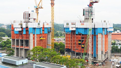 Constructions at Commonwealth Towers at an early stage