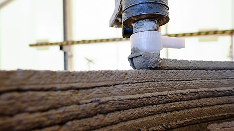 Partially recycled materials were added to the concrete recipe, which is beneficial for the environment.