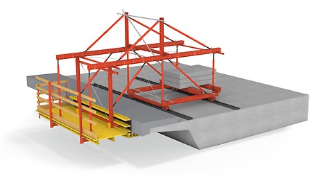 Flexible Lösung mit VARIOKIT Bauteilen zur Herstellung oder Sanierung von Außen- und Mittelkappen von Brücken > 150 m