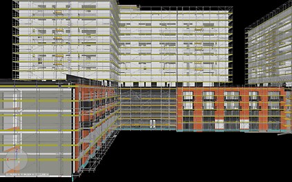 La visualización 3D de los planos de andamios proporcionó al contratista una visión más clara y detallada de las soluciones propuestas.<br/>(Foto: PERI Hungría)<br/>