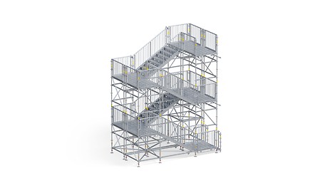 PERI UP Public Stairs Flexible and safe access in public areas.