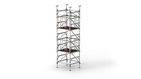 For the PERI UP Flex Shoring Tower MDS, a new decking logic was developed – the decks are simply hooked in. 