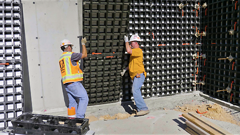 With only 4 lbs per square foot DUO is one of the lightest formwork systems on the market