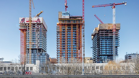 Thanks to the use of sensors from PERI InSite Construction, the temperature was measured at different points in the concrete and the data loaded directly into the ISC Web Application. This minimised the costly waiting times until the final curing of the concrete. The cloud service BIM 360° Field was also used for digital support on the construction site. The panorama renderings allowed an immersive walk-through of the PERI solution - long before the actual execution. In addition, this ensured consistent and continuous availability of all project data on the construction site.